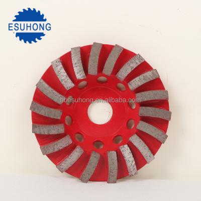 China 125mm Concrete To 180mm Turbo Segment Diamond Cup Grinding Wheel for sale