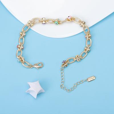 China Wholesale FASHIONABLE Evil Eye Well-designed Multicolor Yiwu Anklets and Bracelets Extra Long Foot Jewelry for sale