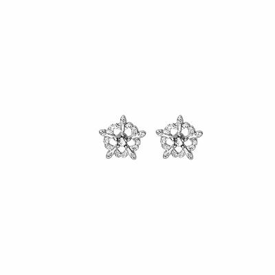 China New Design TRENDY Mini Flower Stud Earrings Women Christmas Gift Fashion Jewelry Snowflake Shape for sale