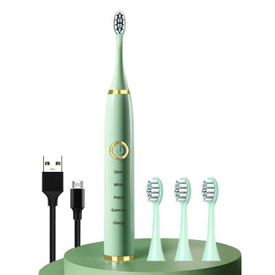 China Sonic Toothbrush. Adult Electric Toothbrush IPX7 Rechargeable Whitening Waterproof Brush 4 Heads Electric Sonic Electric Toothbrush Kids Electric Toothbrush for sale