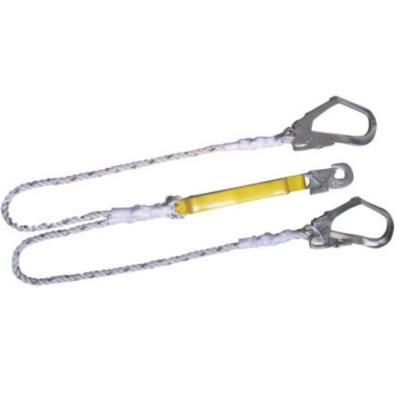 China Double Big Hook Safety Harness Fall Arrest Strap Energy Absorber Safe And Durable Leg Lanyard for sale