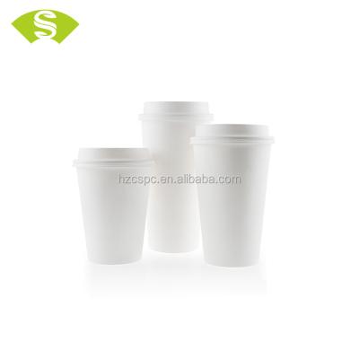 China Disposable Ready To Ship Eco - Friendly Single Wall White Disposable Paper Cups 8 / 12 / 16OZ Maker for sale