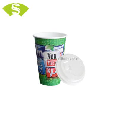 China Disposable custom printing single wall logo coffee papercups wholesale for sale