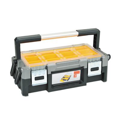 China Plastic Two Layers Tool Box Plastic Lockable Tool Storage Case For Sale for sale