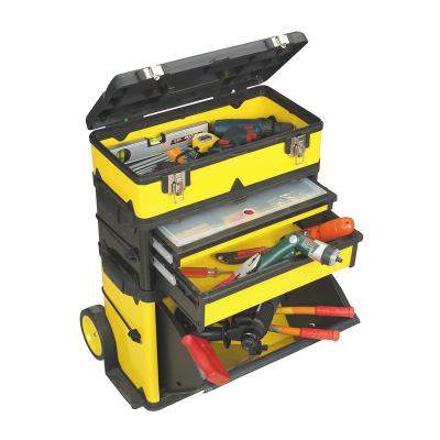 China It can be separated into three factory parts 580x360x720mm 23 inch metal handle telescopic tool box with 150mm wheels for sale