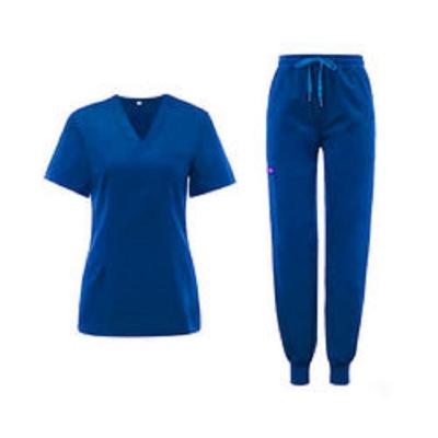 China Custom Logo Solid Color Women Medical Hospital Nursing Clinic Wear Scrubs for sale