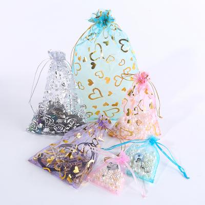 China Jewelry Organza Custom Bags Wholesale For Dressing Up Case Gift Bag Pouches Royalblue Gift Bags Fabric Drawstring for sale