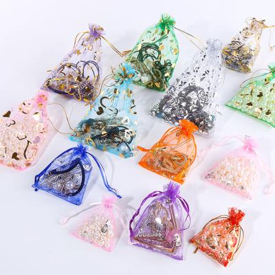 China Custom Jewelry Organza Jewelry Bags for Hair Conditioner Gift Bags Drawstring Wine Red Makeup Bags Drawstring for sale