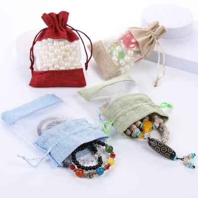 China Jewelry Bags Drawstring With Window Hot Sale 15*20Cm Small Makeup Bags Jewelry Bags Wholesale In Stock 10*14 for sale