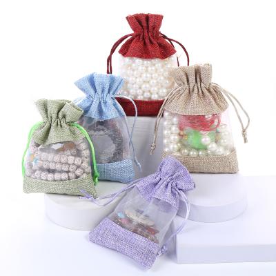 China Gift Wrapping Professional Drawstring Gift Bags Egg Tissue Candy Decorations Burlap Bag Manufacturer Easter for sale