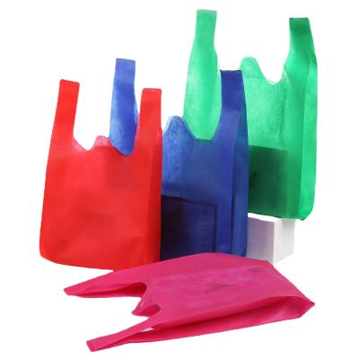 China Recyclable Cheap Non Woven Rectangle Bags Polyester Tote Delivery Bags Non Woven Reusable Non Woven Grocery Bags Environmental Protection for sale