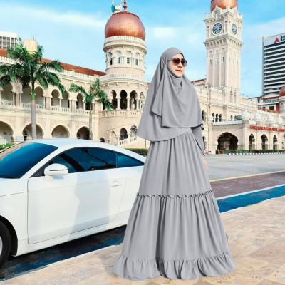 China Hijab Abaya Dubai Muslim Muslim Dress High Waist Round Neck Muslim Islamic Dress Feminine Muslim Women Clothing Viable for sale