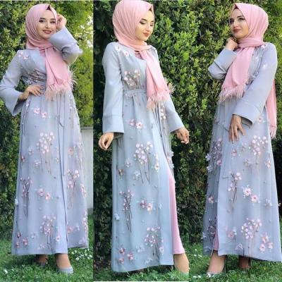 China Sustainable Hot Sale High Quality Embroidered Dubai Muslim Dress Hijab Islamic Clothing for sale