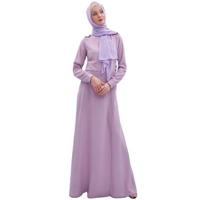 China Muslim Women Modest Dresses Muslim Color Elegant Sheer Slim Professional Women Chiffon Dresses for sale