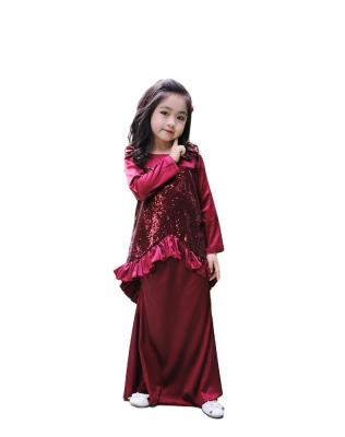 China Viable Wholesale Muslim Clothing Isalmic Clothing Girls Malaysia Kid Dress Kids Abaya for sale