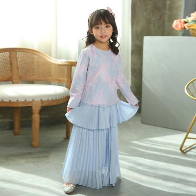 China New Viable Muslim Girl Dress Kids Abaya Designs Dresses Long Sleeve Girls Party 5-12y Muslim For Girls for sale