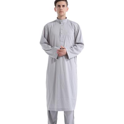 China Luxury long robe 2021 viable white long dress for men's straight hair color spot two-piece sheer suit for sale