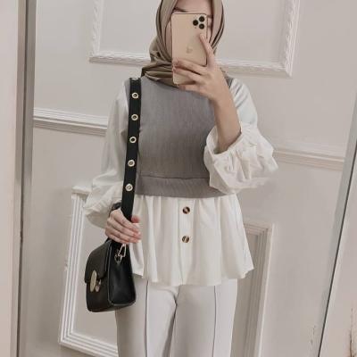 China Women's Long Sleeves Blowout Lace Muslim Blouse Loungewear Blouse Viable Islamic Muslim Muslimah Muslim Women for sale