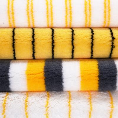 China Shandong viable hengtai fabric roller paint acrylic polyester factory china stripe fleece weaving fabric for sale