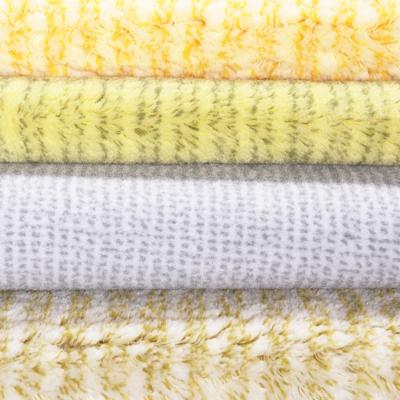 China Nylon Roll Fabric Memory Painting Stripe Fleece Weaving Fabric for sale