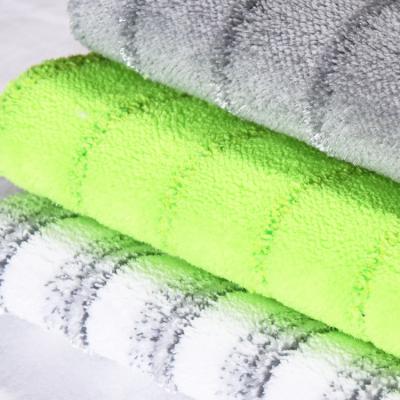 China Memory Microfiber Cloth For Mop And Cleaning Cloth Stripe Fleece Cloth Factory Wholesale for sale