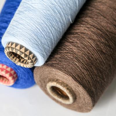 China Knitting Wool 60NM/2 Silk Cashmere Blended Top Dyed Yarn Ring Spun Factory Wholesale For Knitting Yarn for sale