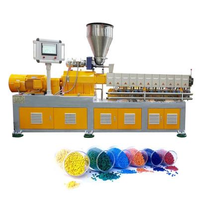 China Plastic Granules Production 35.6mm Filler 50~80kgh Masterbatch Granules Making Machine Production Line for sale