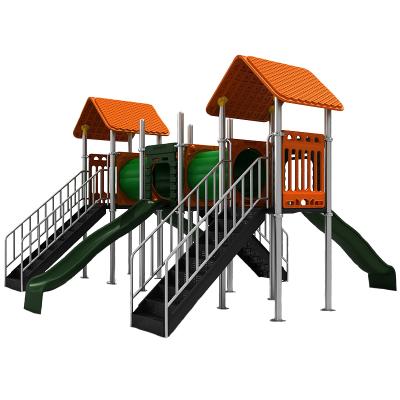 China Outdoor Vinyl Kinplay Kids Playhouse Backyard Juegos Ninos Juegos Columpios Resbaladillas for sale