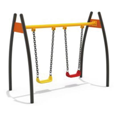 China Modern Outdoor Playground Kids Slide And Metal Swing Set for sale