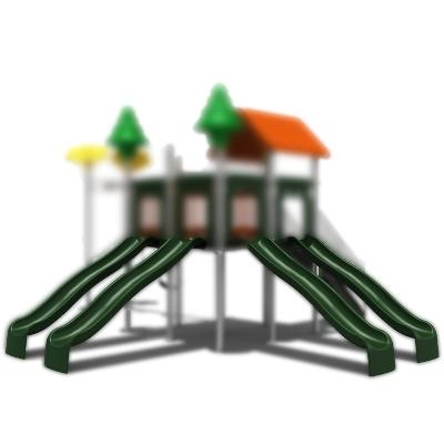 China KINPLAY BRAND DIY Backyard Playhouse Plastic Slides For Outdoor Kids Playground Plastic Slide For Cubby's House for sale