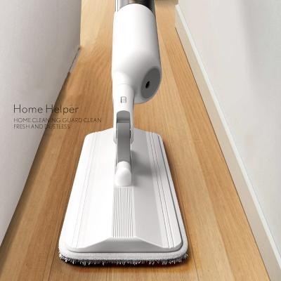 China Durable Microfiber Household 3 Section Stainless Steel Handle Easy Cleaning White Magic Flat Broom for sale