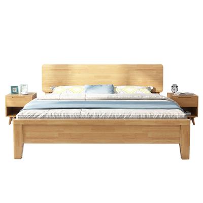 China Kainice Marrying Stable European Solid Wood Children's Bed Stable Modern Simple Japanese Solid Wood Double Bed Frame for sale