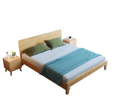 China Kainice Home Bed (Others) Wooden Bed Kids Master Guest Bed Simple Modern Simple Wooden European Double Bed Bed Frame For Bedroom for sale