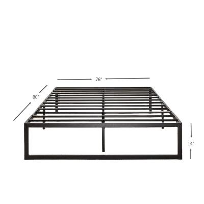 China Kainice Foldable Shed King Beds With Storage King Steel Platform No Box Spring Needed King Size Bed Frame For Apartment for sale