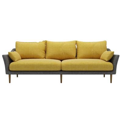 China Kainice fabric customized yellow soft modern 3 seater sofa set luxury living room sofa set living room sofas for home for sale