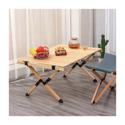 China Farmhouse Kainice Wood Shed Barbecue Table Outdoor Picnic Table And Chair Roll Folding Tables For Yard for sale