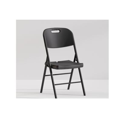 China Kainice Furniture Wholesale White Black Cheap Stackable Plastic Garden Easy Carry Outdoor Folding Chair for sale