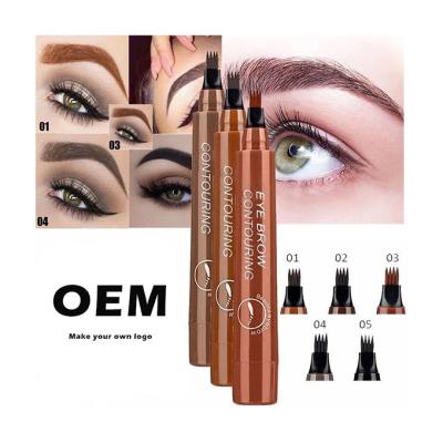 China Microblading 5 Color Liquid 4 Color Eyebrow Makeup Waterproof Tattoo Primer Waterproof Pencil Custom Eyebrow Pencil for sale