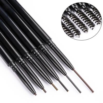 China Wholesale Waterproof 6 Colors Brown Waterproof Eyebrow Pencils Slim Private Label Custom Eyebrow Pencil for sale