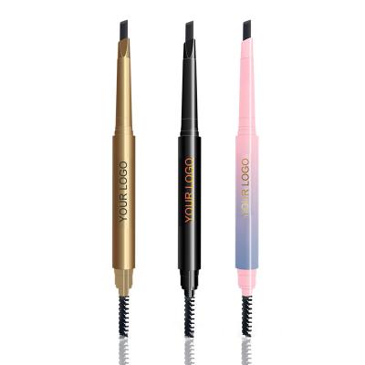 China Wholesale Gold Waterproof Black Eyebrow Pencils Waterproof Eyebrow Pencil Private Label Custom for sale