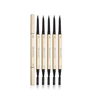 China Wholesale Brown Smooth Waterproof Thin Eyebrow Pencils Gold Thin Eyebrow Pencil for sale