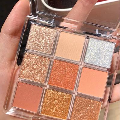 China Wholesale Waterproof Makeup Glitter Matte Acrylic Eyeshadow Nude Vegan Eyeshadow Palette Dye Eyeshadow Palette for sale