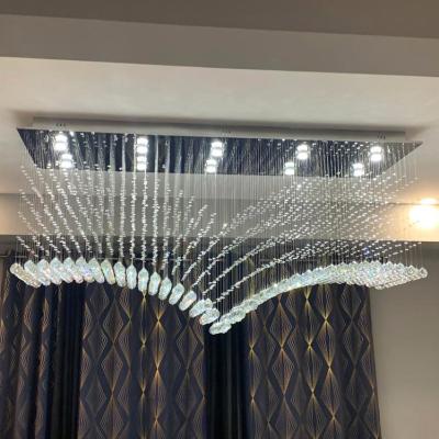 China Surface Mounted Modern Luxury Crystal Ceiling Lamp Hotel Decor JY8203 for sale