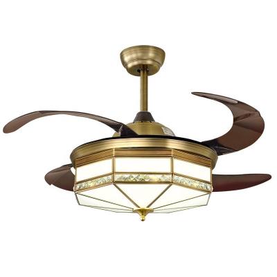 China Modern Ceiling Fan With Light And Remote Modern Chandelier Fan LED Ceiling Fan Light For Living Room JY3102 for sale