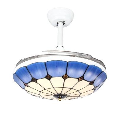 China Modern Ceiling Fan With Hidden Blades Chandeliers Lights With Fan Chandeliers Luxury Ceiling JY3142 for sale