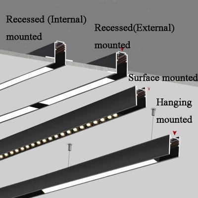 China Modern Magnetic Track System 4-Wire Dali/0-10V Rail Support Dimming Magnetic Material JYM0003 for sale