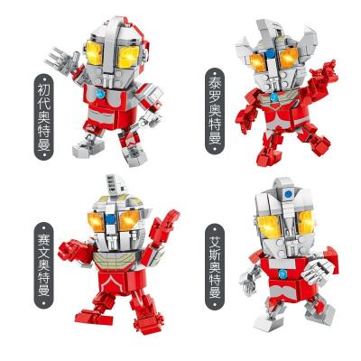 China Building Toy Panlos 690014 Cartoon Anime Ultraman Learning Assembly Building Block Brick 3D DIY Set Modeling Educational Toy, Boys Favorite for sale