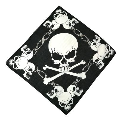 China Boyue Bandana Factory Customized Print Hip Hop Headwear Pirate Skull Simple Dyed Head Bandana For Women for sale