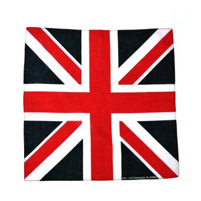 China Outdoor Activities Factory Direct Top Quality 100% Cotton Custom Design Screen Printed USA Australia Flag Mexico Bandana for sale