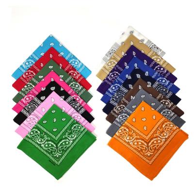 China Multi-Functional High Quality Reusable Blank Men Women Custom Square Print OEM Cotton Polyester Bandana For Outdoor Sport for sale